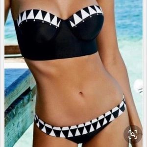 Pily Q- black and white diamond bathing suit